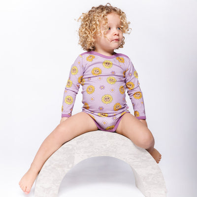 Elstar Langärmliger Baby Body mit Sonnenblumen