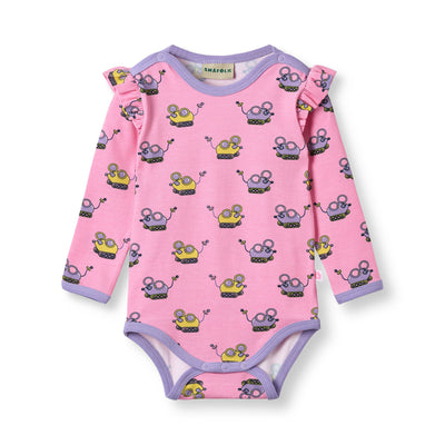 Regent Langärmliger Baby Body mit Robotermaus