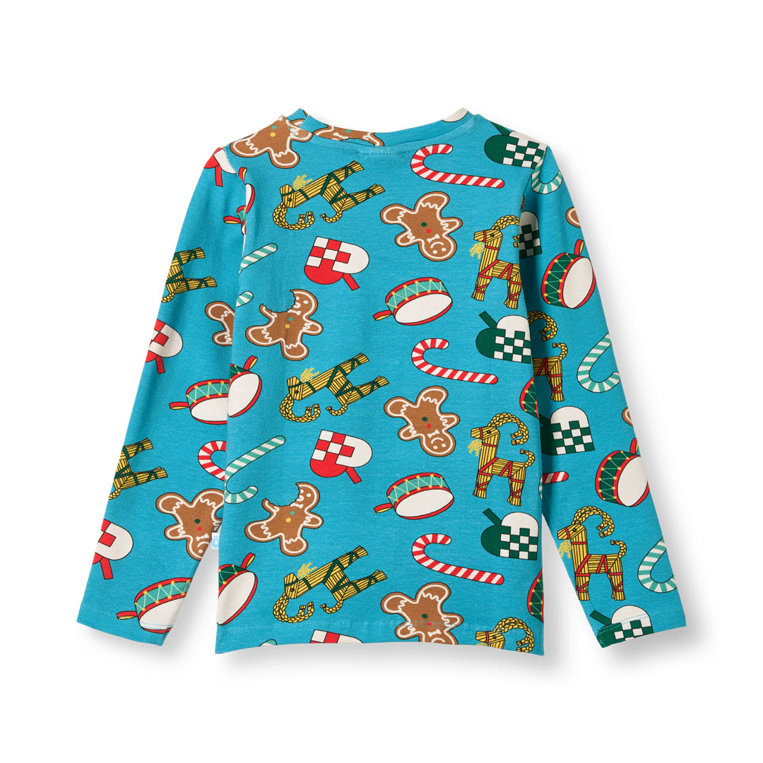 Gala Langarmshirt mit Weihnachtsdekorationen