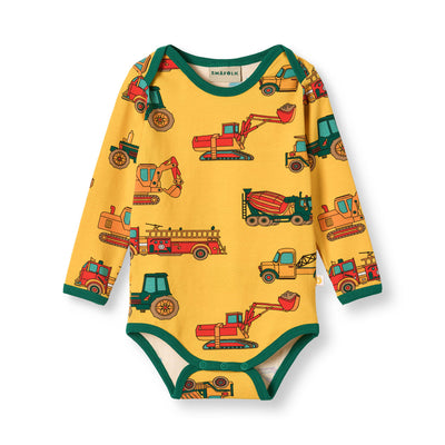 Ulm Langärmliger Baby Body mit Fahrzeugen