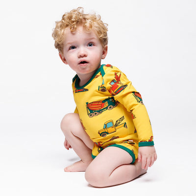 Ulm Langärmliger Baby Body mit Fahrzeugen