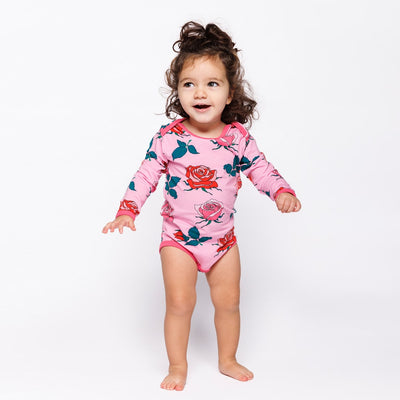 Ulm Langärmliger Baby Body mit Rosen