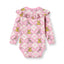 Paula Red Langärmliger Baby Body mit Teddybären