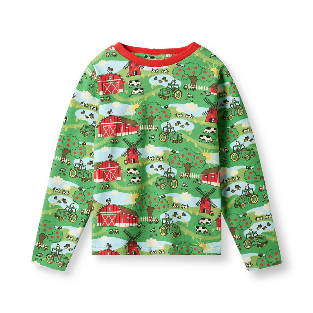 Gala Langarmshirt mit Bauernhof
