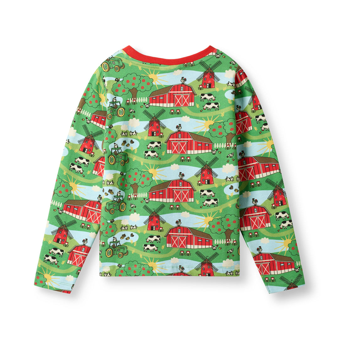 Gala Langarmshirt mit Bauernhof