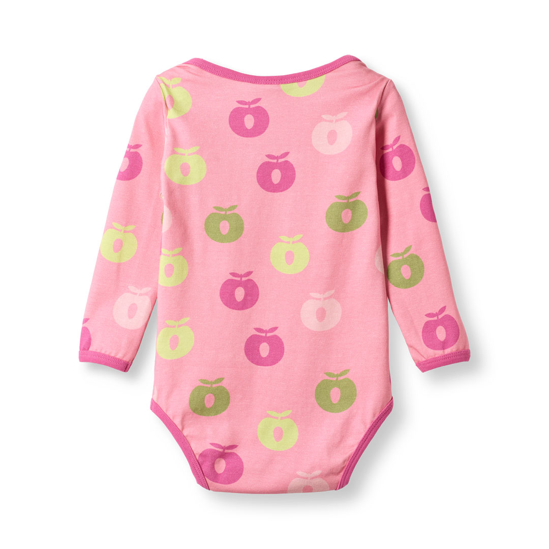 Ulm Langärmliger Baby Body mit Äpfeln