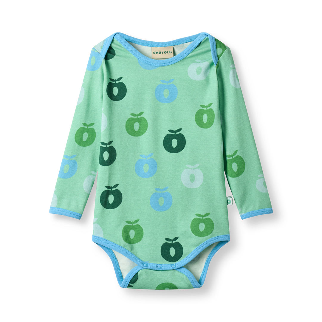 Ulm Langärmliger Baby Body mit Äpfeln