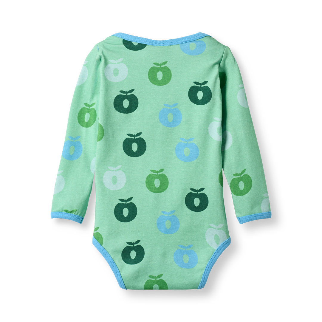 Ulm Langärmliger Baby Body mit Äpfeln