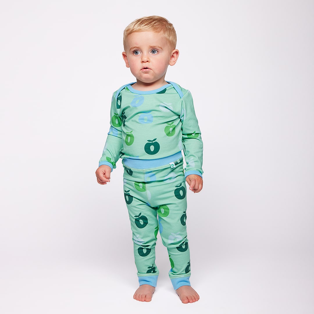 Ulm Langärmliger Baby Body mit Äpfeln