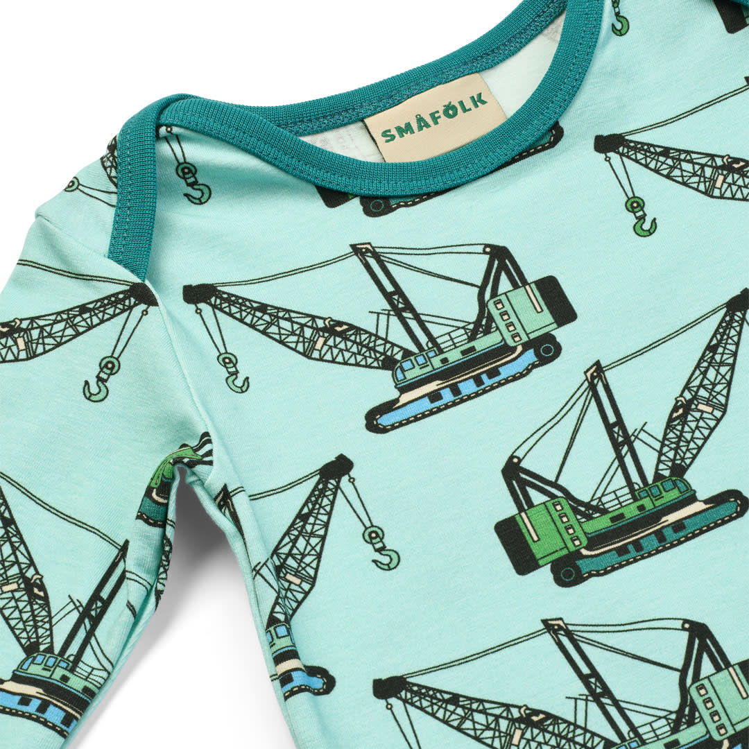 Ulm Langärmliger Strampler mit Kranmaschinen