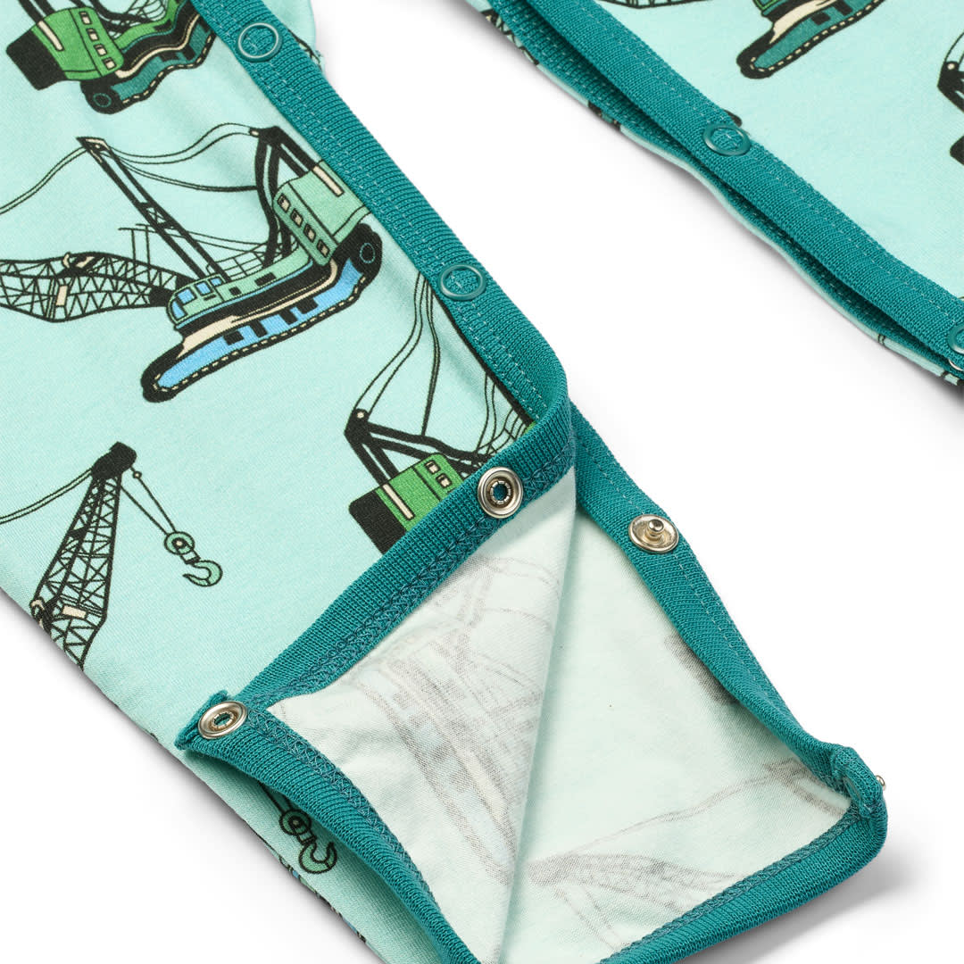 Ulm Langärmliger Strampler mit Kranmaschinen