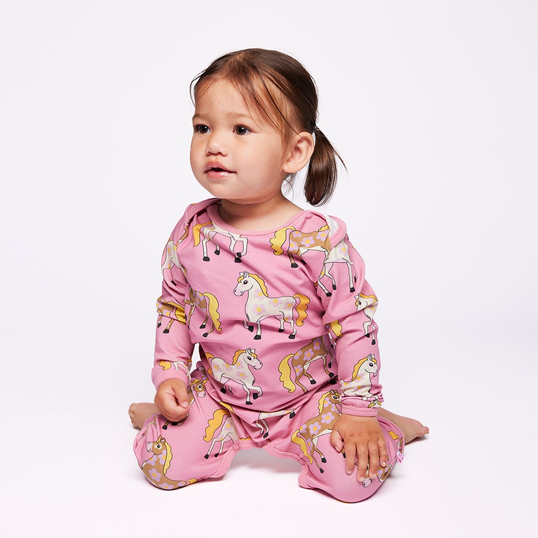 Ulm Langärmliger Strampler mit Pferden