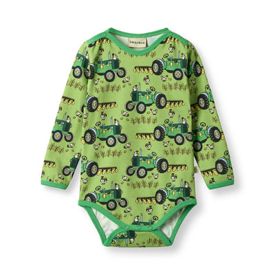 Elstar Langärmliger Baby Body mit Traktor