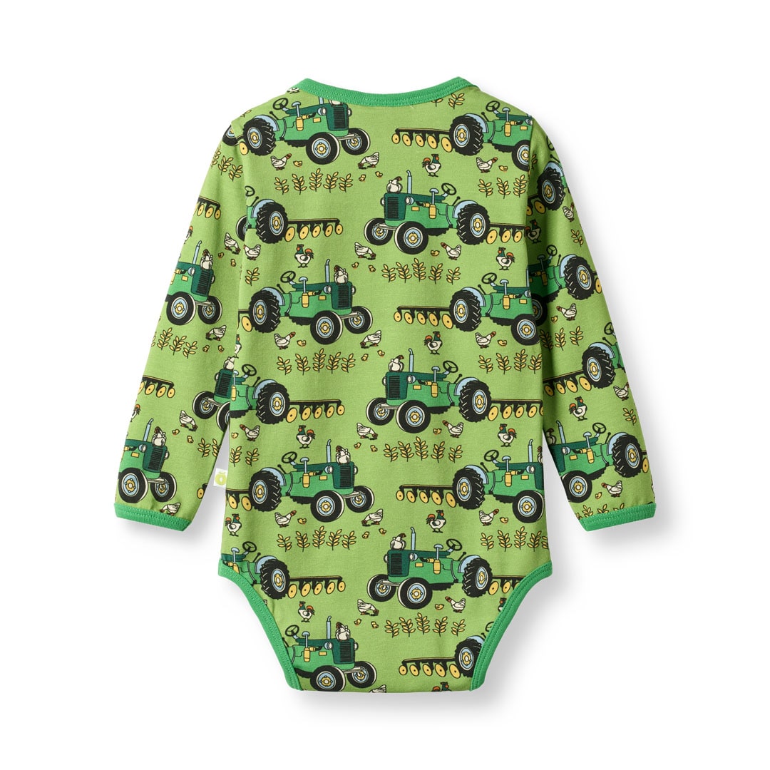 Elstar Langärmliger Baby Body mit Traktor