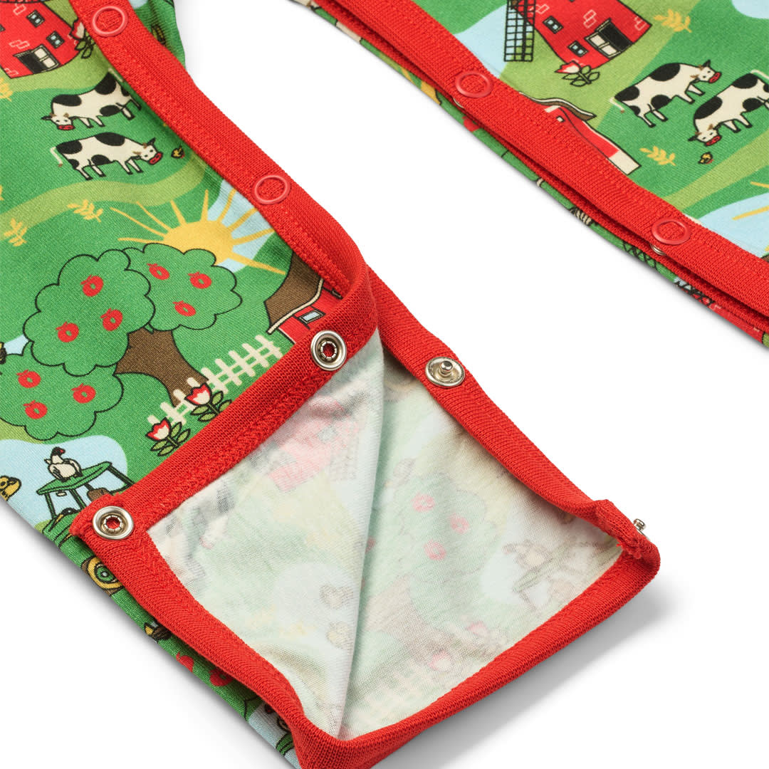 Elstar Langärmliger Strampler mit Bauernhof