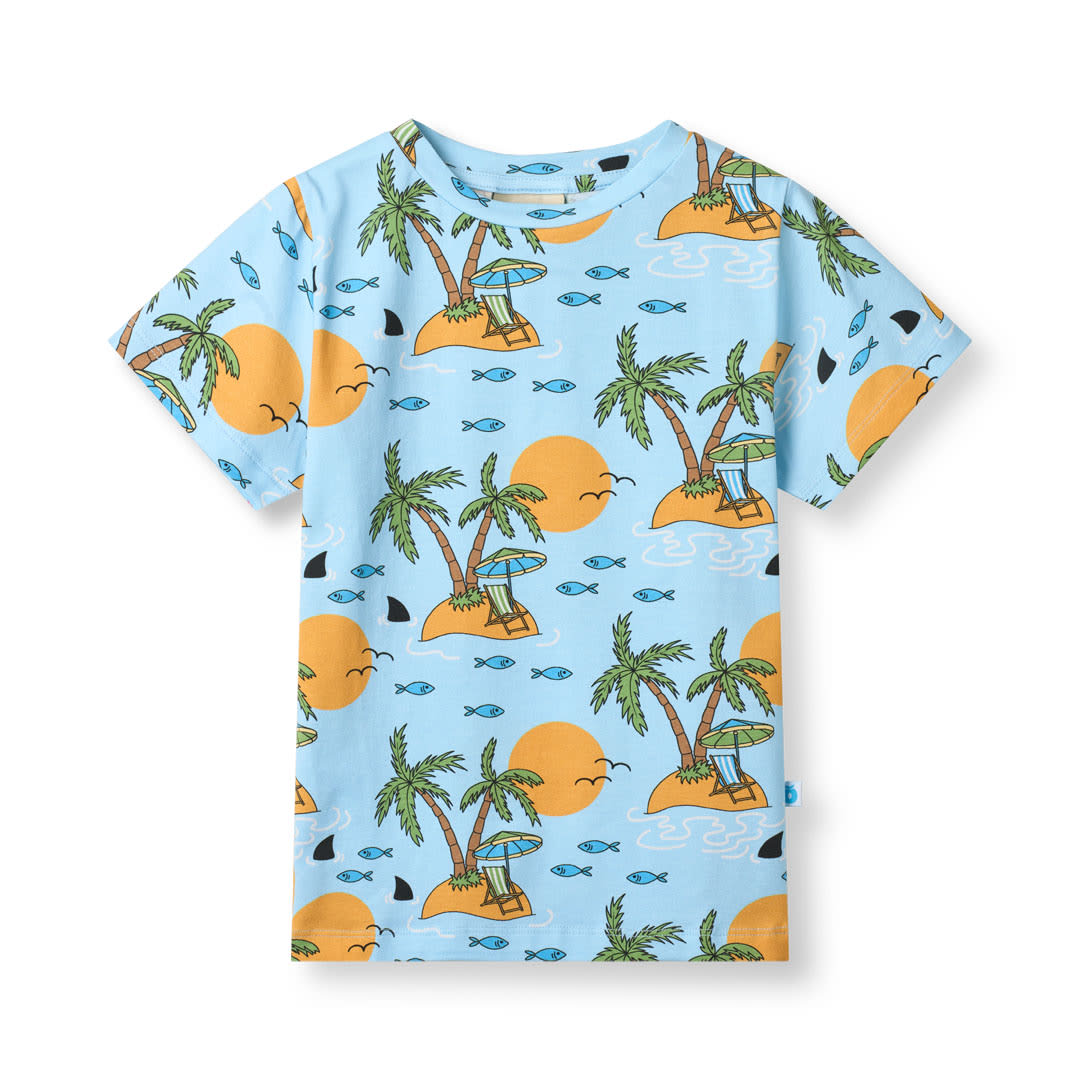 Gala T-shirt mit tropischer Insel