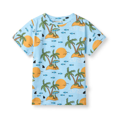 Gala T-shirt mit tropischer Insel