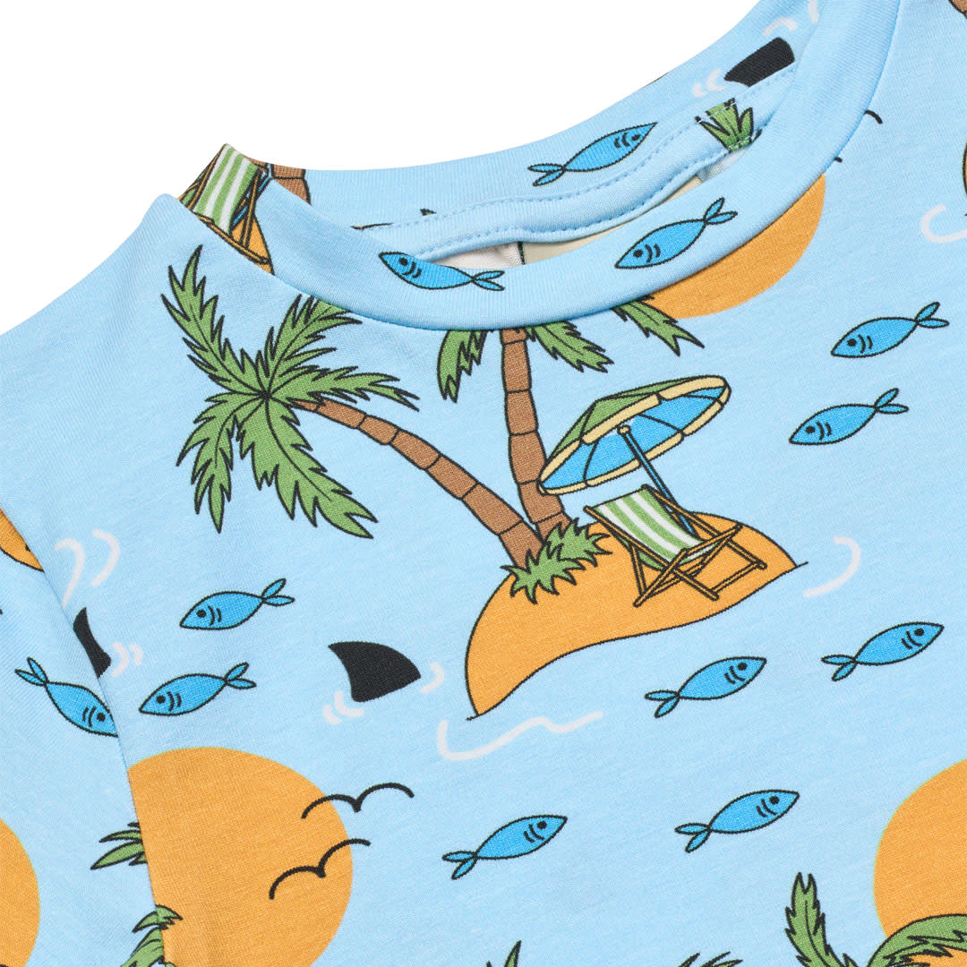 Gala T-shirt mit tropischer Insel