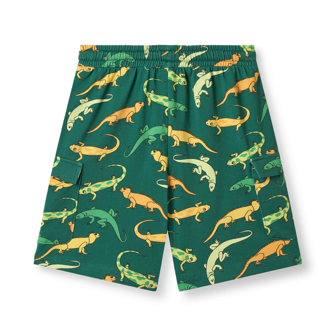 Vogt Shorts mit Eidechsen