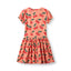 Rubinette Kurzärmliger Kleid mit Kirschen
