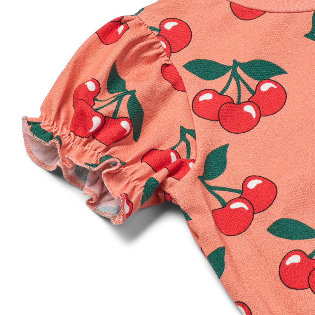 Rubinette Kurzärmliger Kleid mit Kirschen