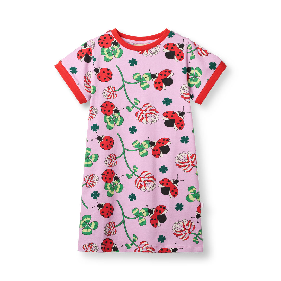 Elstar Kurzärmliger T-shirt Kleid mit Marienkäfern