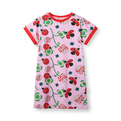 Elstar Kurzärmliger T-shirt Kleid mit Marienkäfern