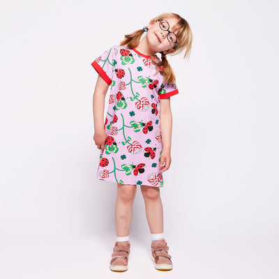 Elstar Kurzärmliger T-shirt Kleid mit Marienkäfern