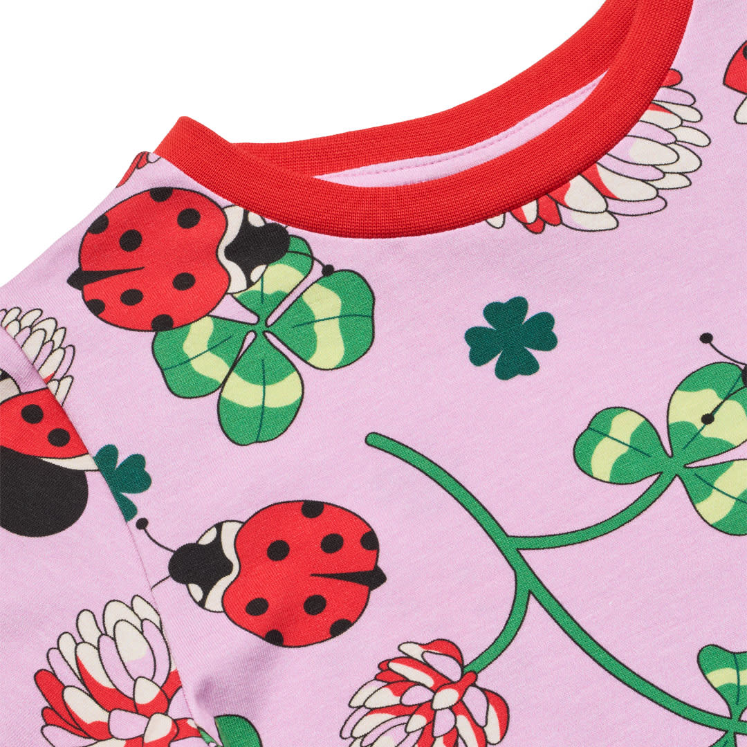Elstar Kurzärmliger T-shirt Kleid mit Marienkäfern