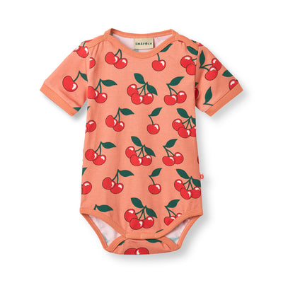 Elstar Kurzärmeliger Baby Body mit Kirschen