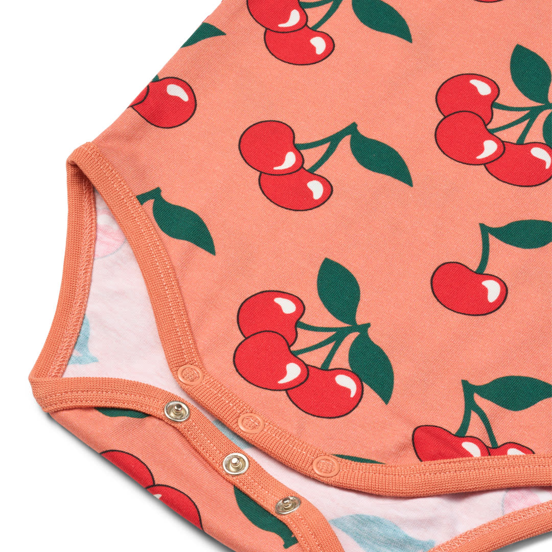 Elstar Kurzärmeliger Baby Body mit Kirschen