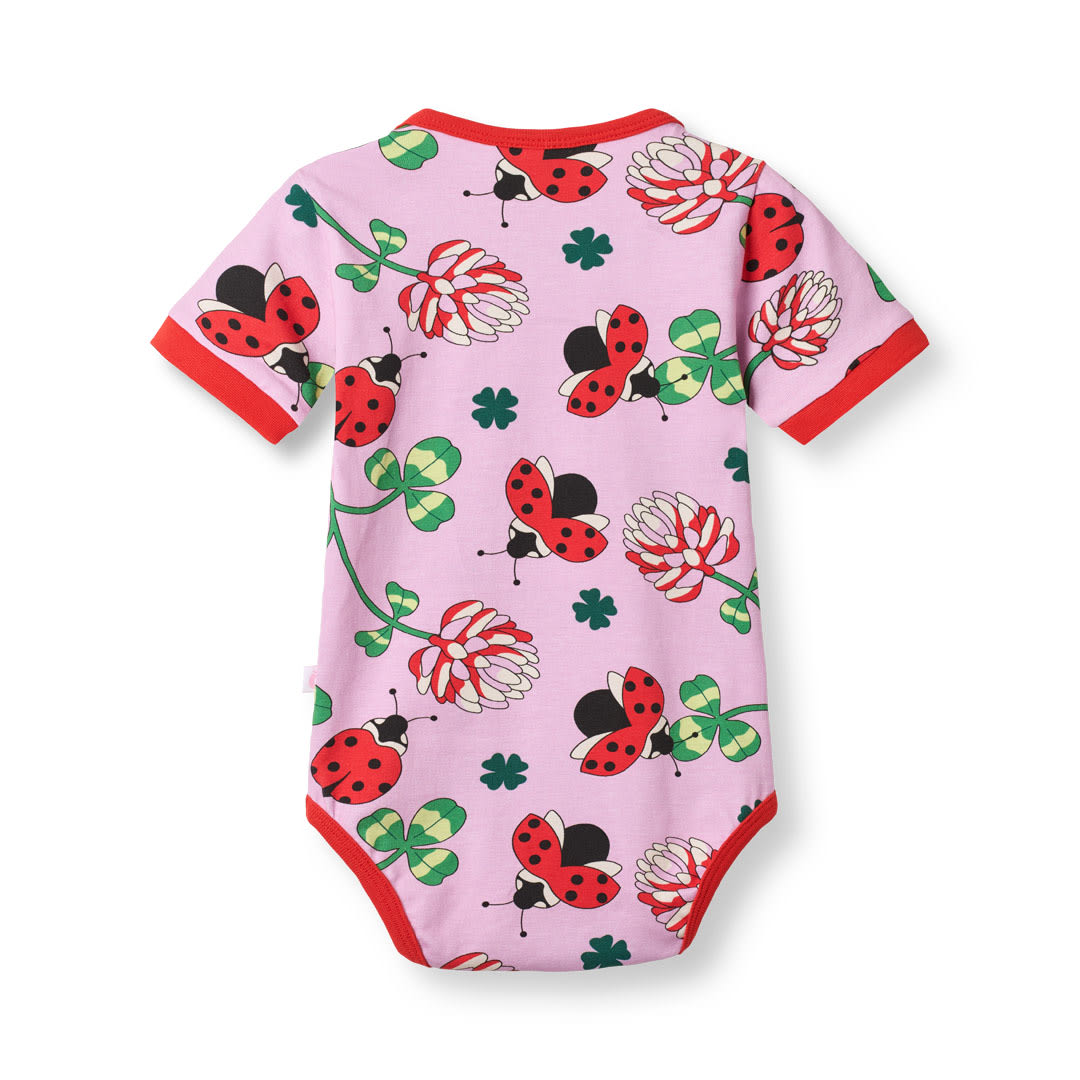 Elstar Kurzärmeliger Baby Body mit Marienkäfern