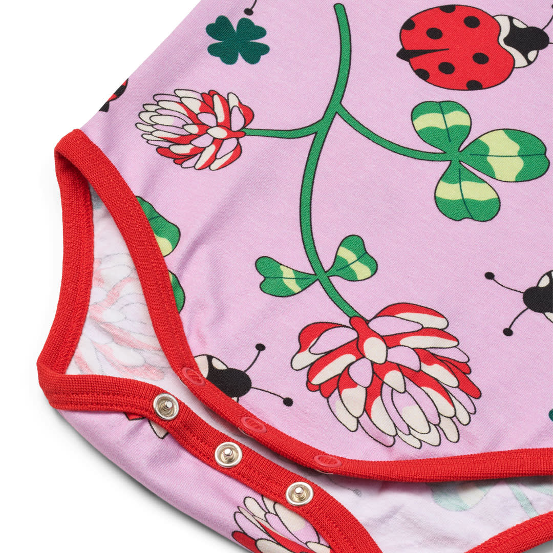 Elstar Kurzärmeliger Baby Body mit Marienkäfern