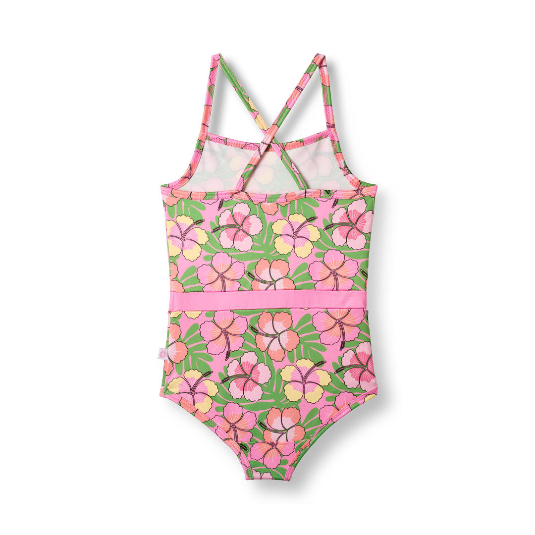 UV50-Badeanzug mit Blumen