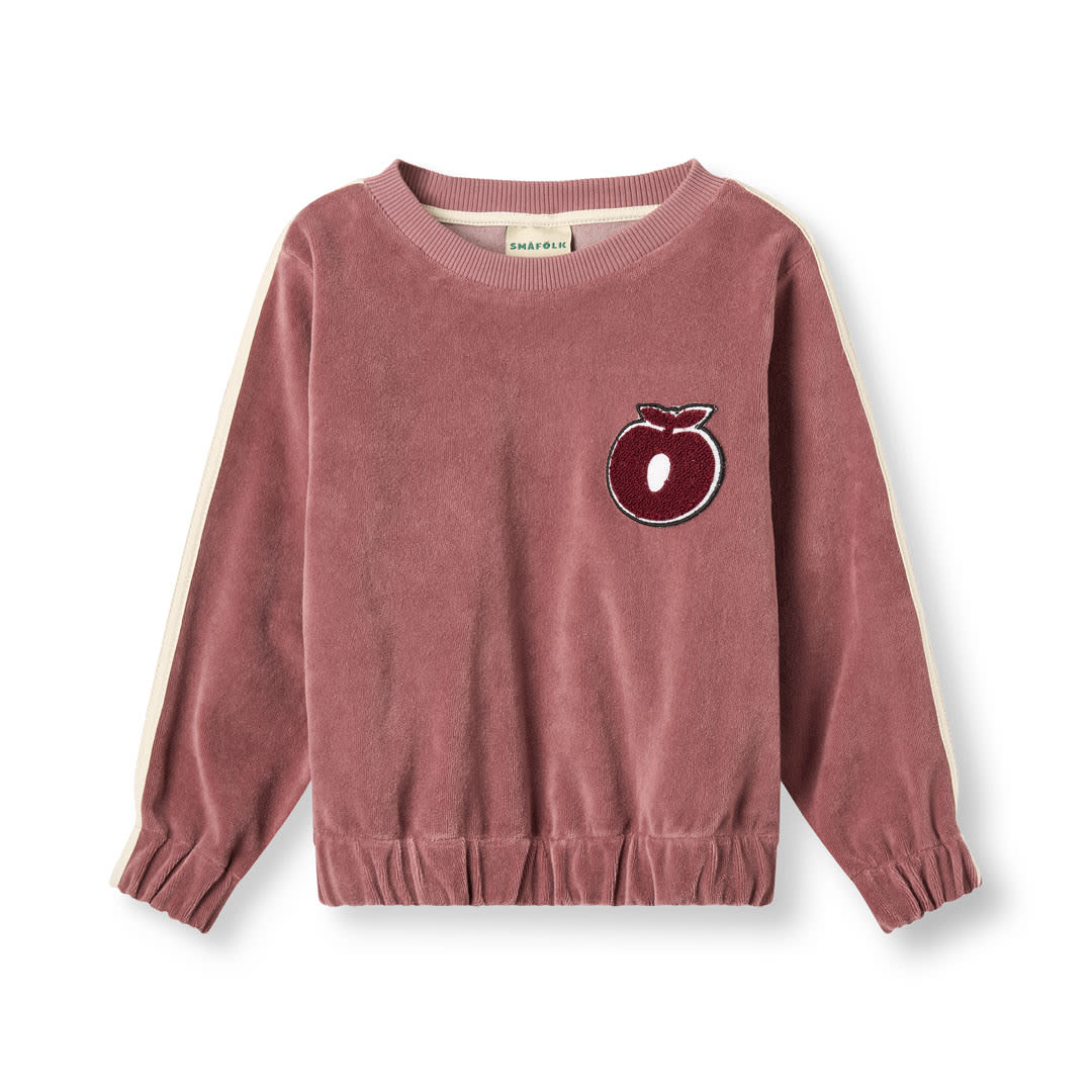 Yapeen Velours-Sweatshirt mit Apfel