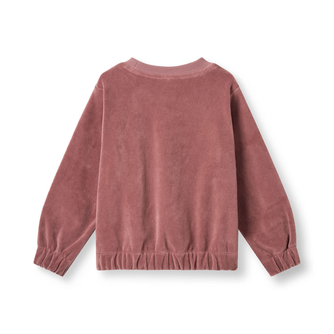 Yapeen Velours-Sweatshirt mit Apfel