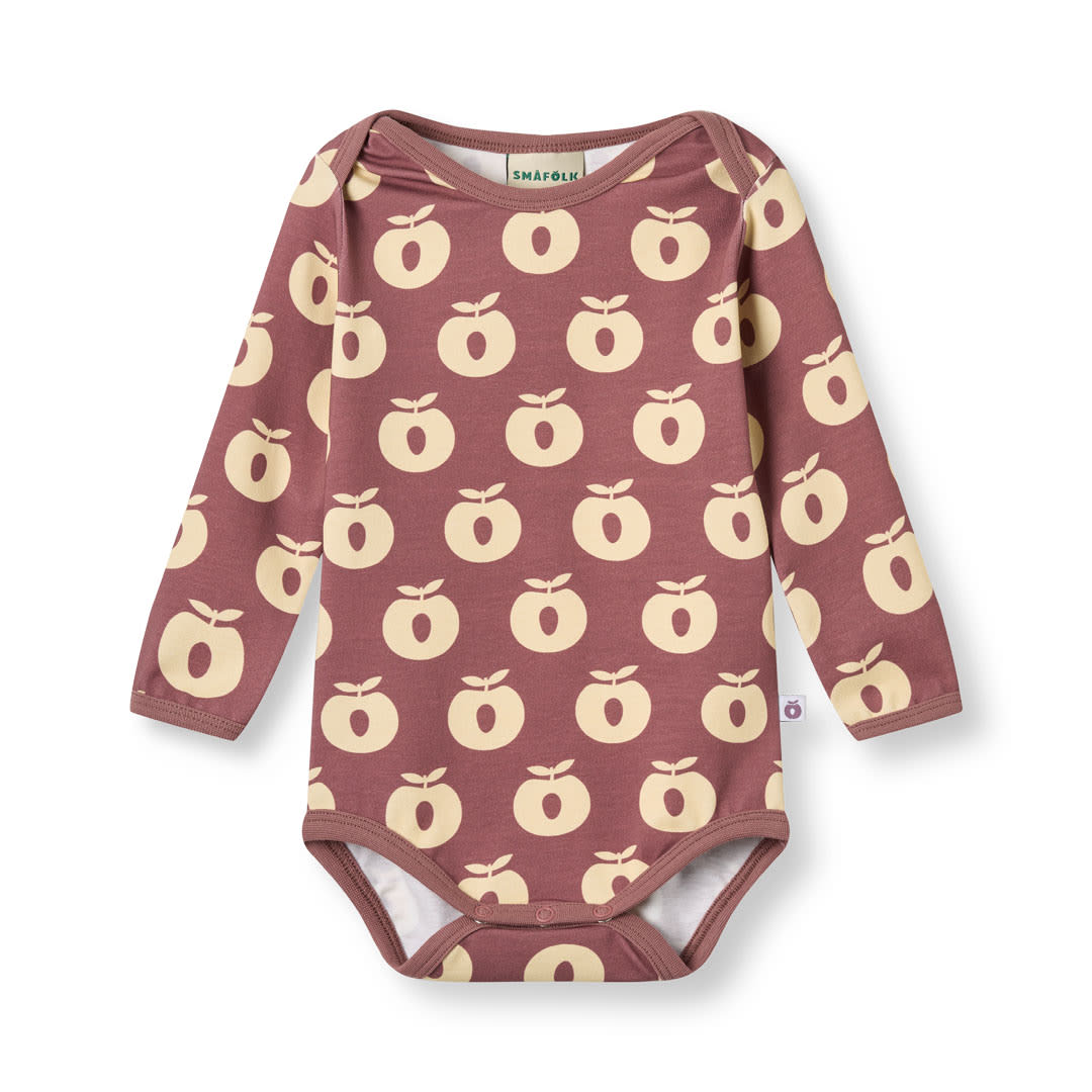 Ulm Langärmliger Baby Body mit Äpfeln