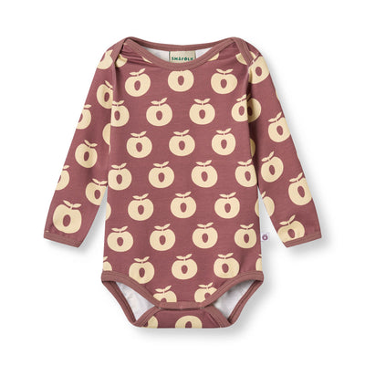 Ulm Langärmliger Baby Body mit Äpfeln