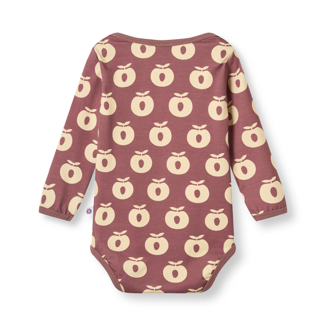 Ulm Langärmliger Baby Body mit Äpfeln