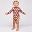 Ulm Langärmliger Baby Body mit Äpfeln