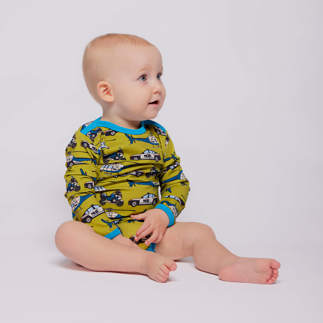 Elstar Langärmliger Baby Body mit Polizei