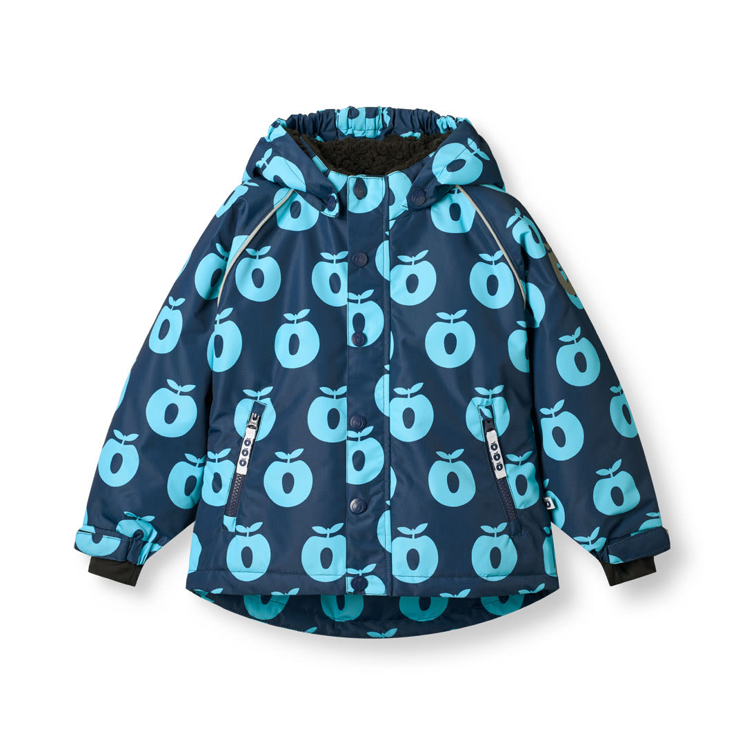 Winterjacke mit Äpfeln