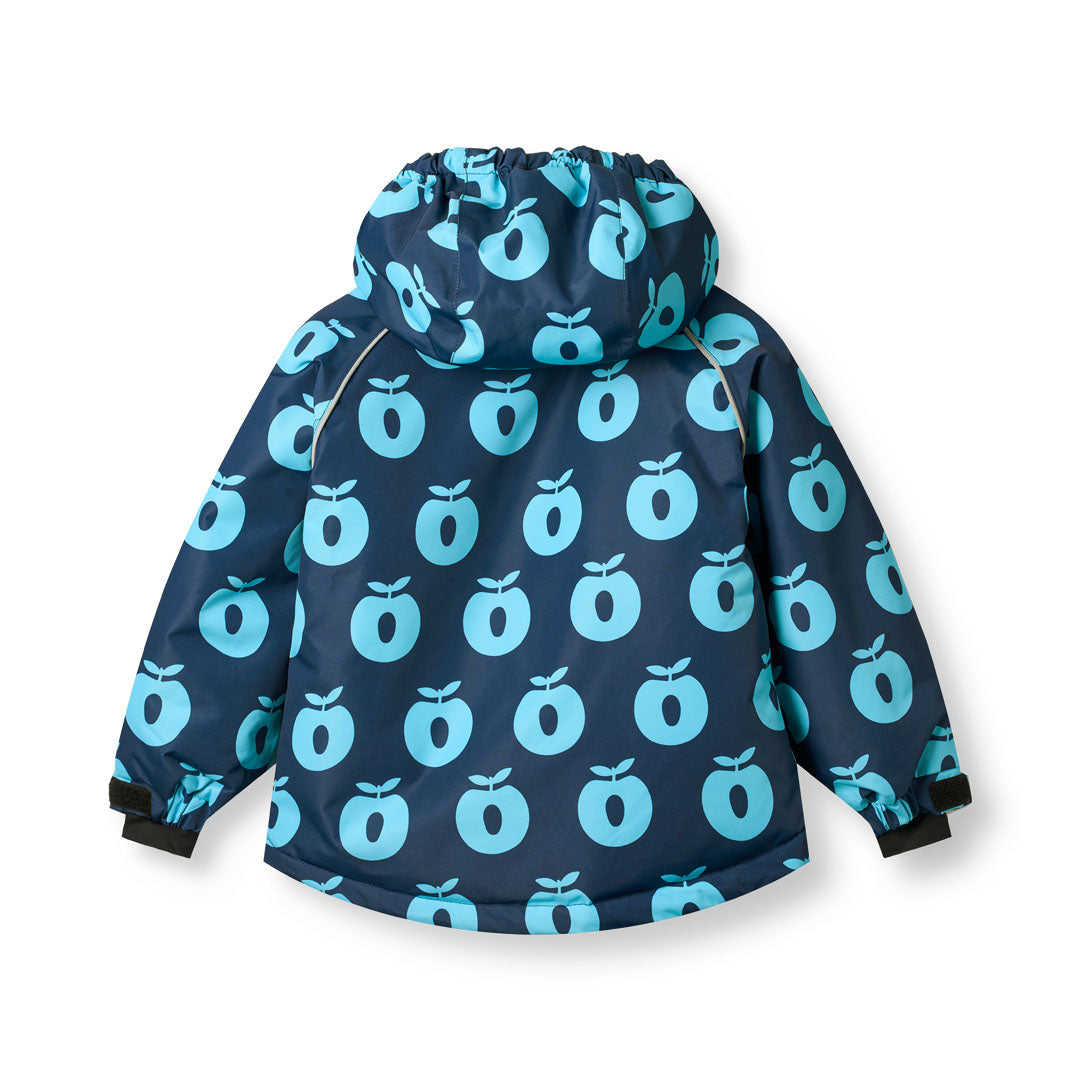 Winterjacke mit Äpfeln