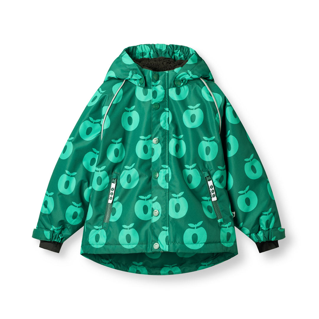 Winterjacke mit Äpfeln