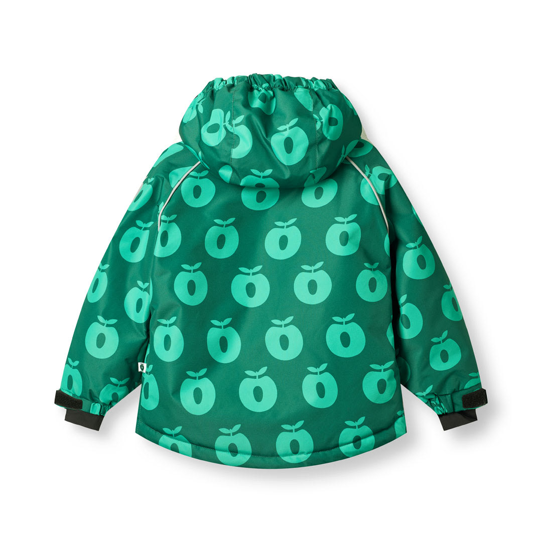 Winterjacke mit Äpfeln