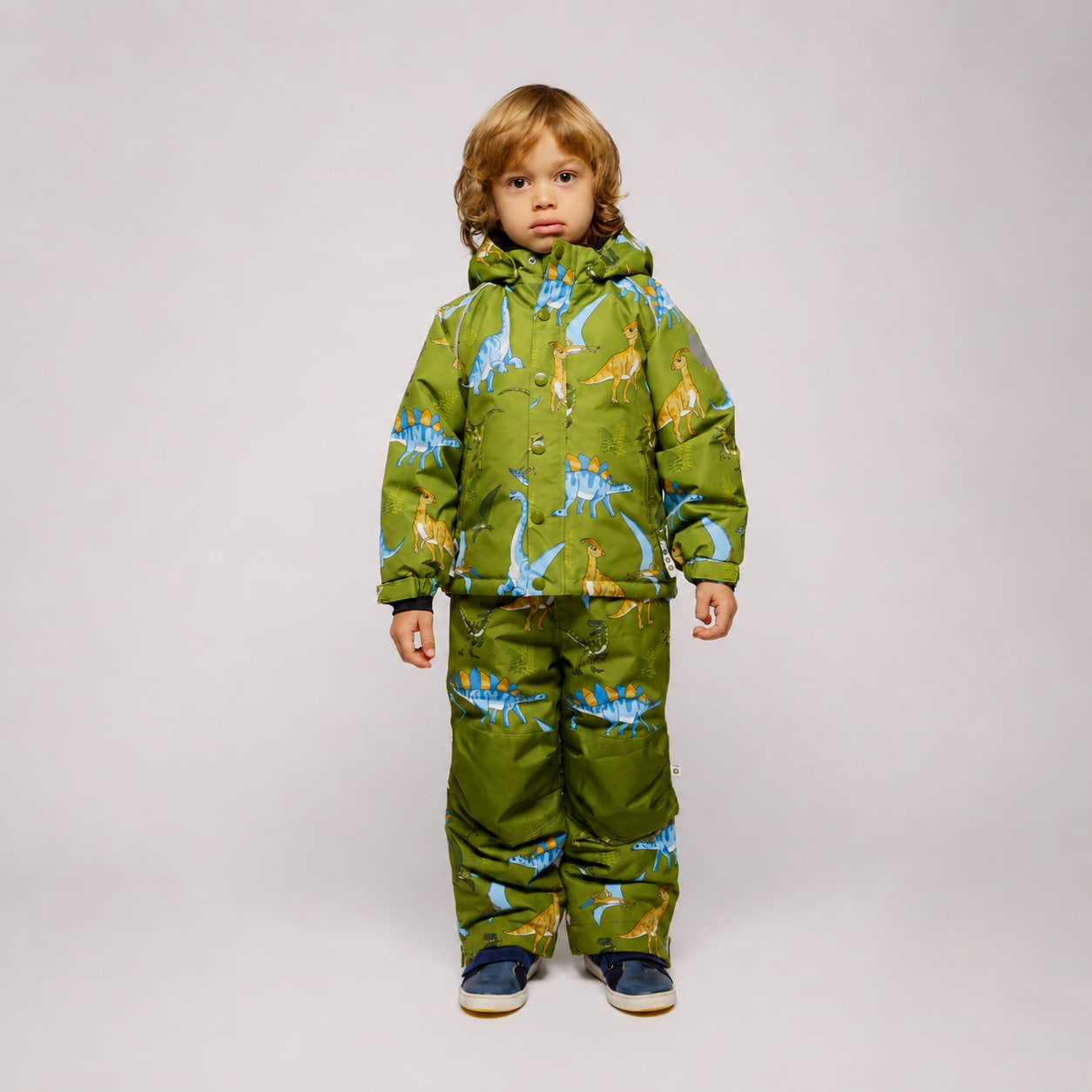 Winterjacke mit Dinosauriern