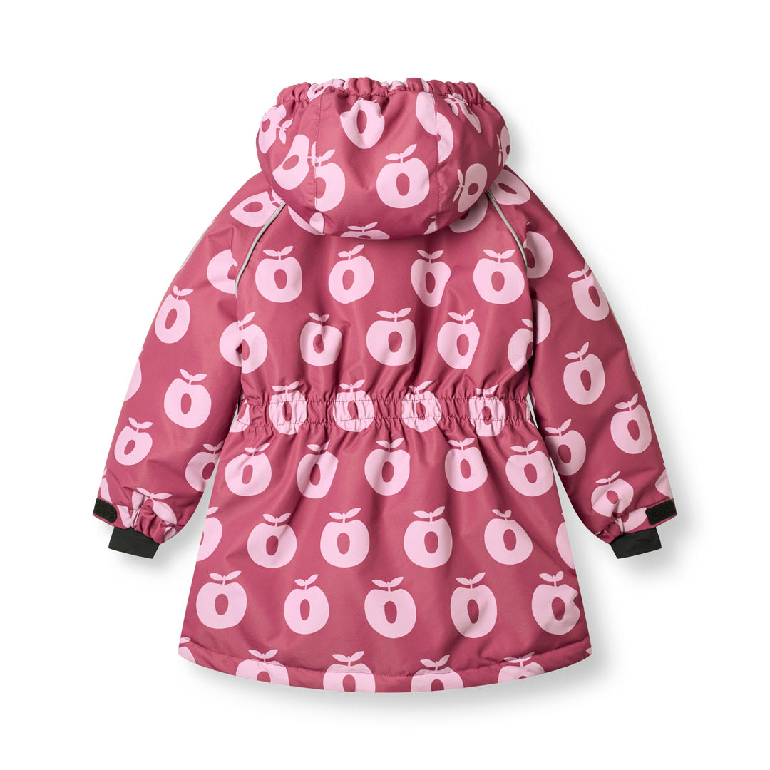 Winterjacke mit Äpfeln