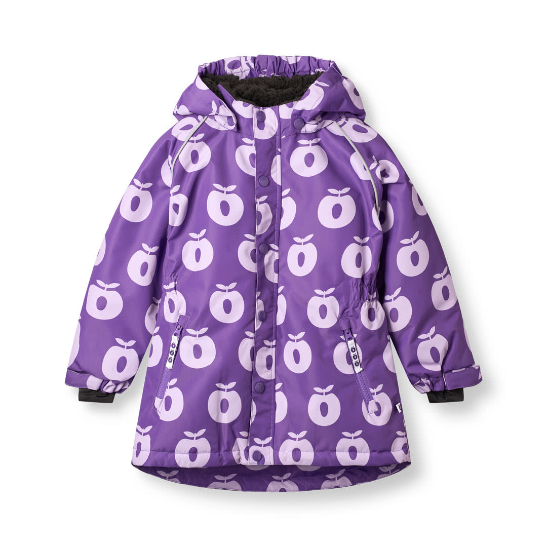 Winterjacke mit Äpfeln