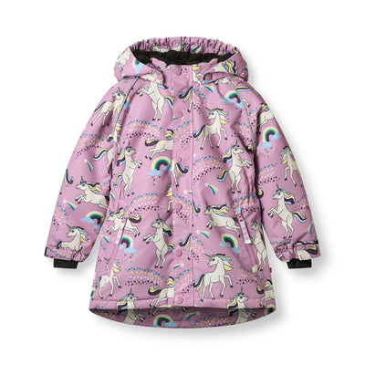 Winterjacke mit Einhörnern