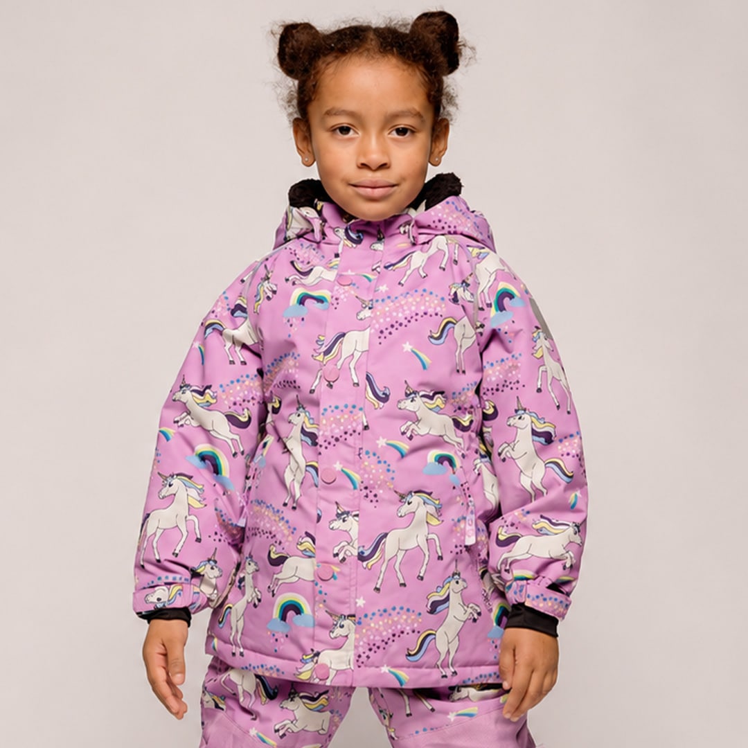 Winterjacke mit Einhörnern